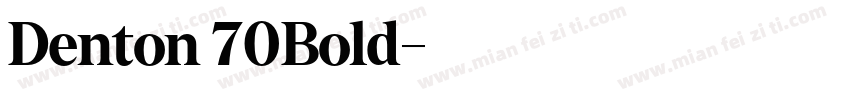 Denton 70Bold字体转换